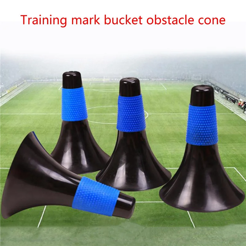 B93B-4X Football Training Cone Soccer Barrier Basketball Training Logo Barrel Outdoor Football Cones Black And Blue