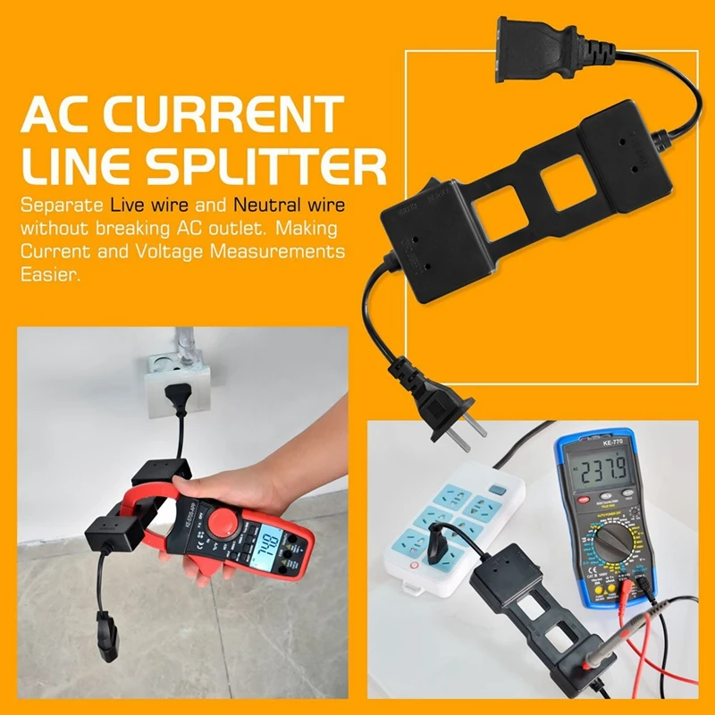 7400A Line Splitter For Clamp Ammeter Or For Multimeter, Current Value Of A Single Wire Inside Widedemand