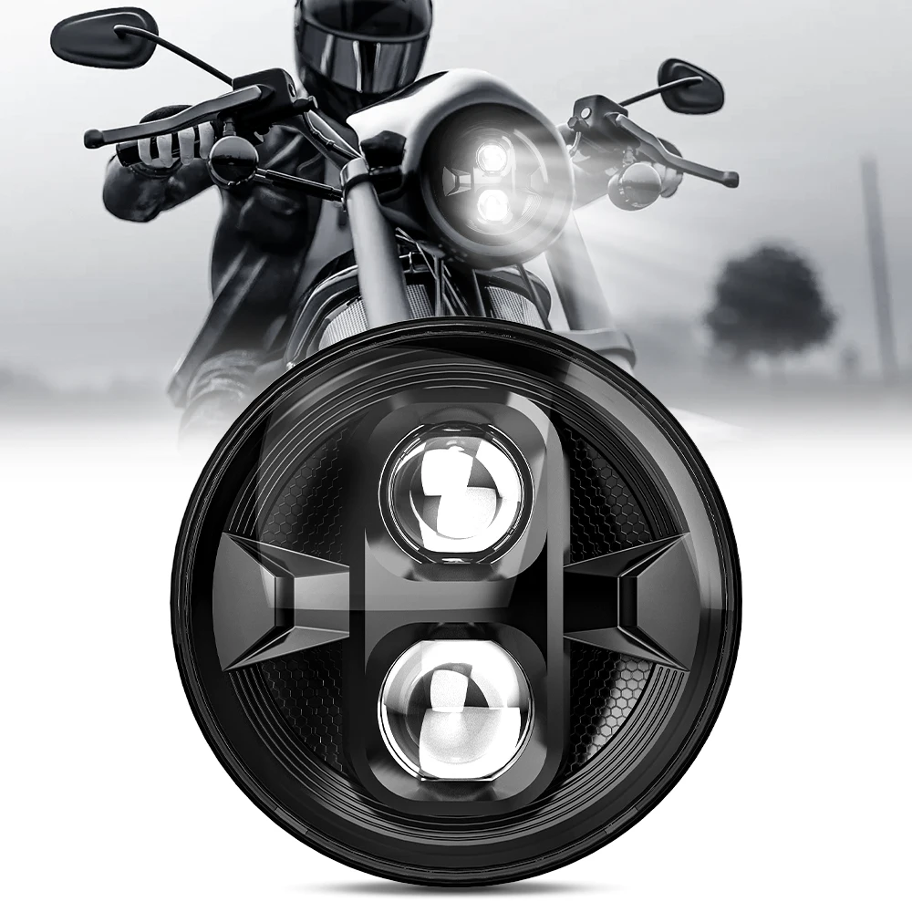 

7'' Inch Motorcycle Headlight H4 Led Lights For Motorcycle JEEP Wrangler JK Harley Touring Classic Electra Road King Yamaha Lamp