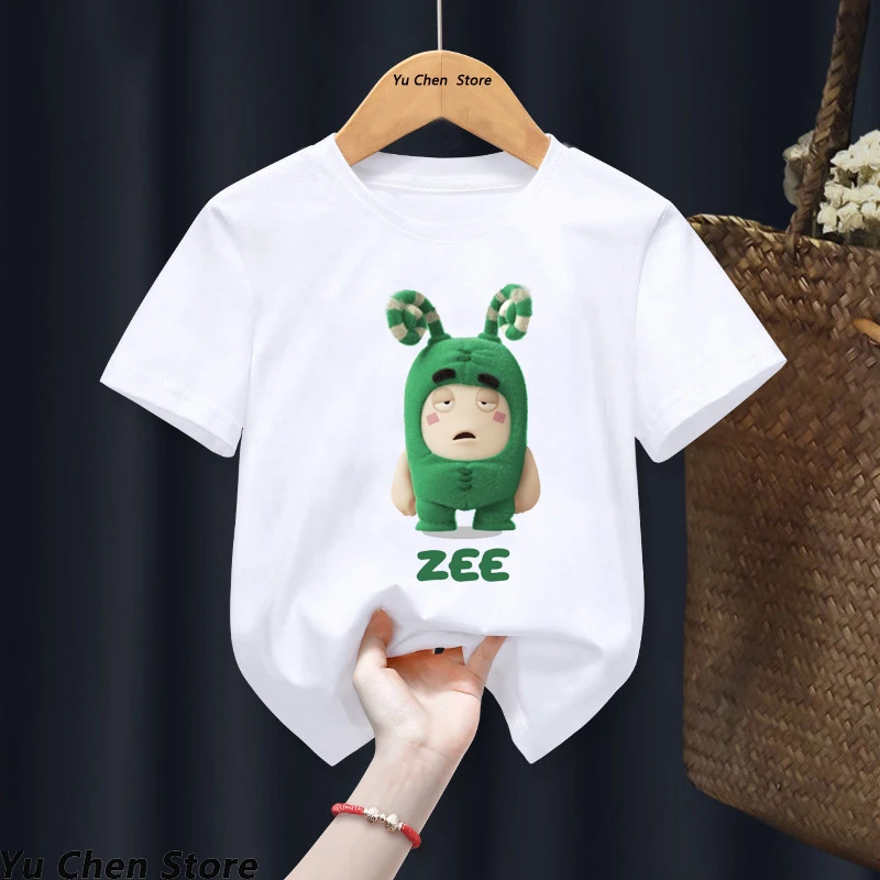 2022 New Oddbods Hot Sale Children T-shirt Funny Cartoon Oddbods Graphic Print Boys Tee Summer Casual Kids Tops Cute Girls Tees