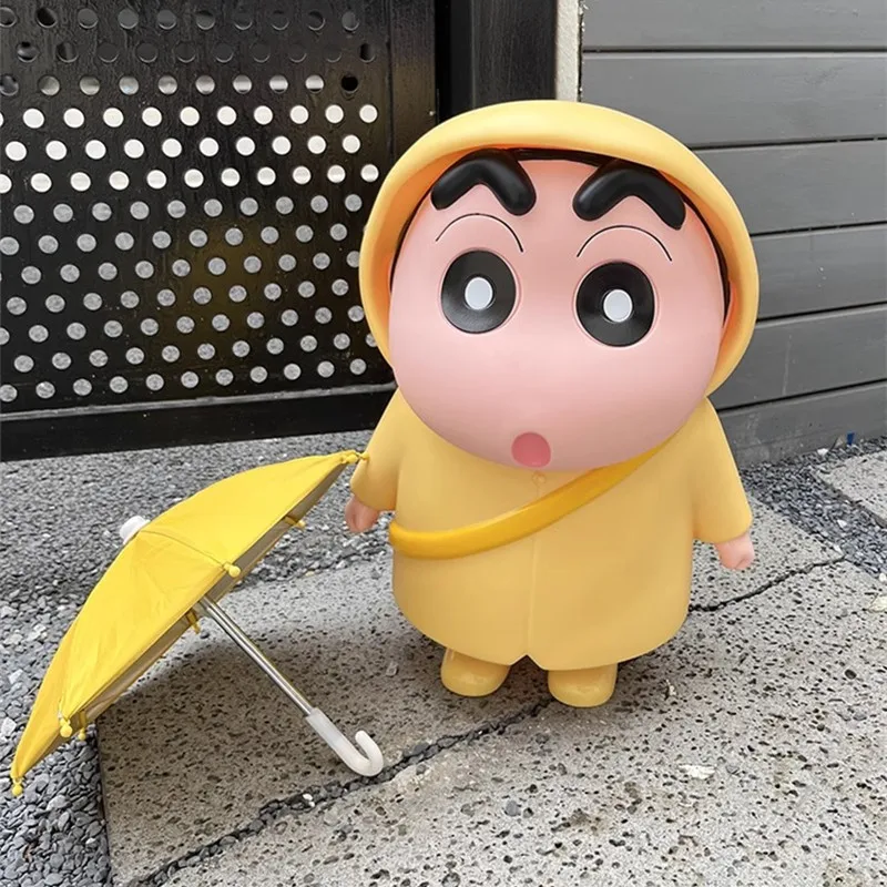 

40cm Crayon Shin-Chan Doll Large Raincoat Figure Series Model Car Ornament Collection Decoration Anime Limited Birthday Gifts