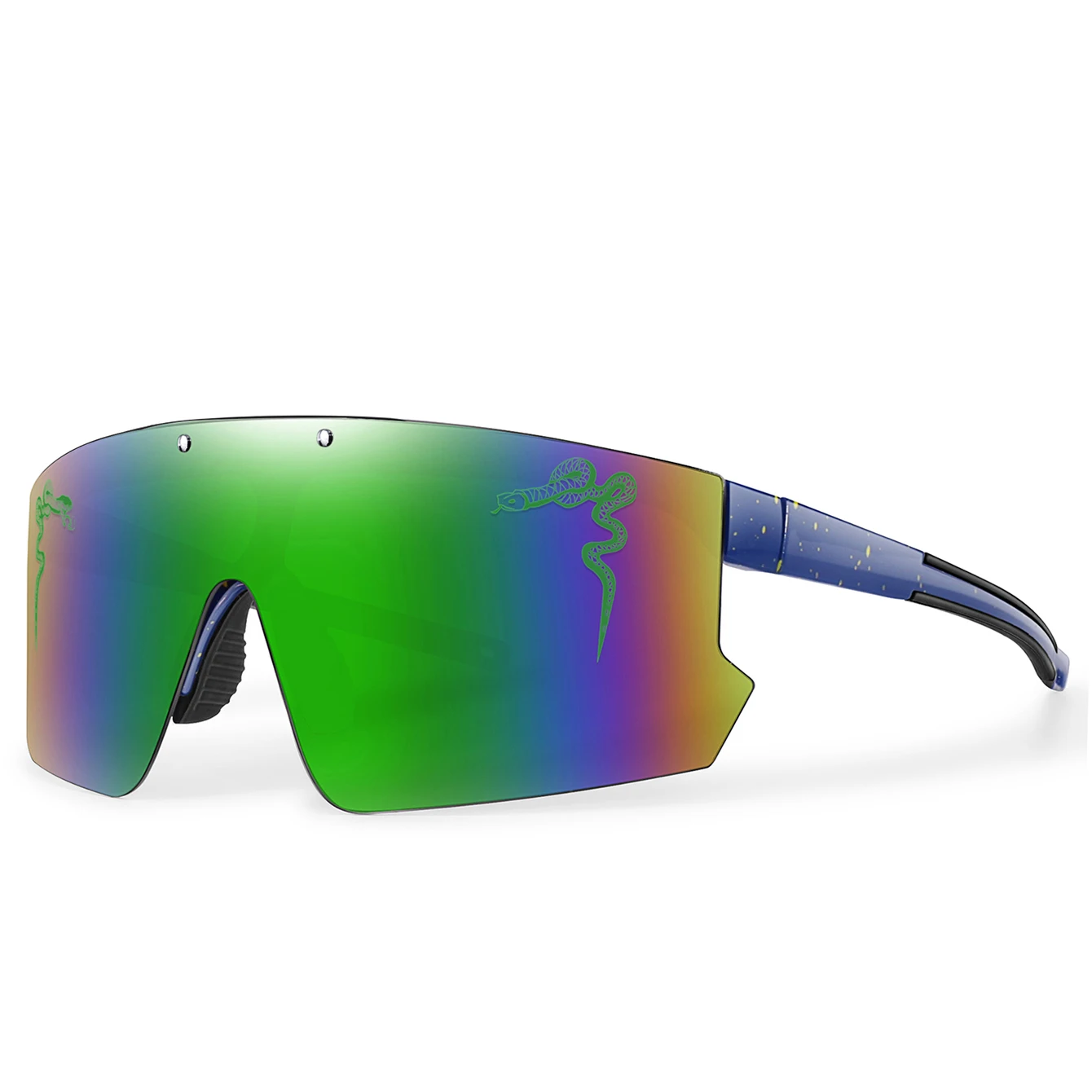 Unisex modieuze winddichte sportbril met opklapbare UV400 MTB-zonnebril voor buiten fietsen, hardlopen, feesten, voor mannen en vrouwen