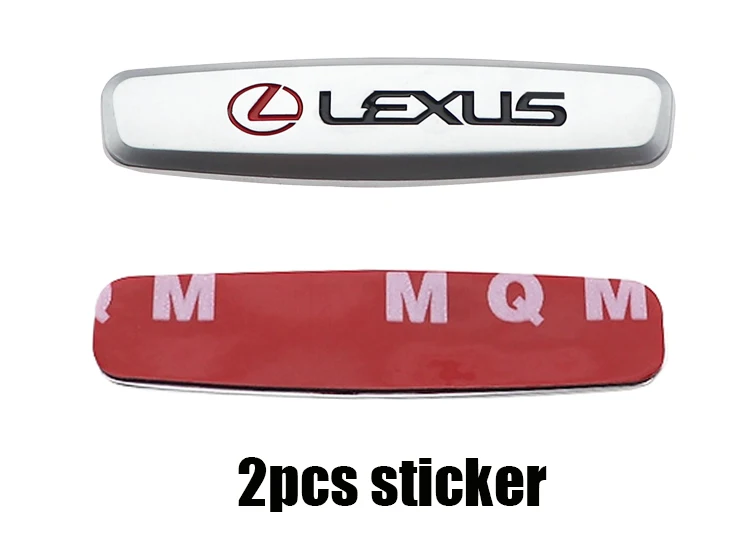 2pcs/1pair Lexus 3D metal Car seat Emblem Logo Clips Console Decoration Badge Sticker Car Backrest Headrest Emblem Accessories