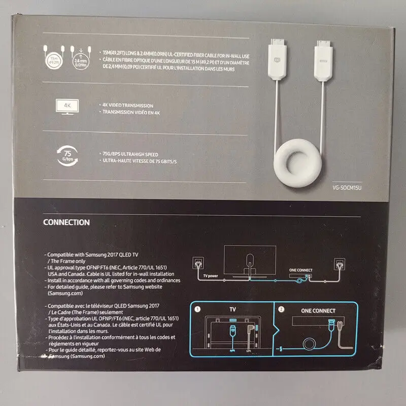 

One Connect Cable VG-SOCM15 FOR Q7FAM Q8CAM Q9FAM QE75Q7FAM QE75Q8CAM QE75Q9FAM