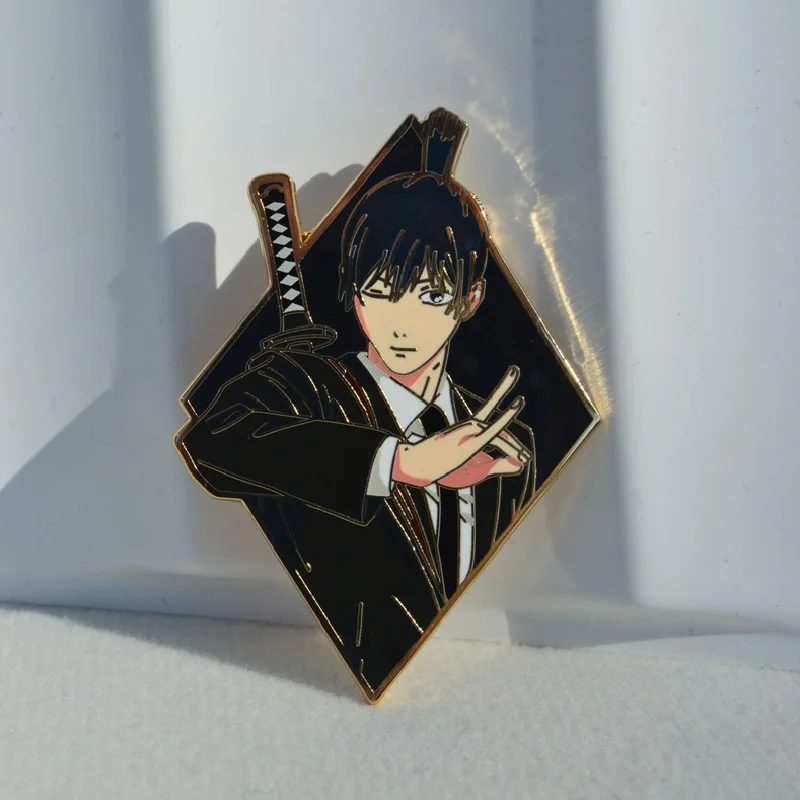 Chainsaw Man Denji Power Aki Hayakawa Makima Enamel Metal Pin Badge Backpack Accessory - view 5