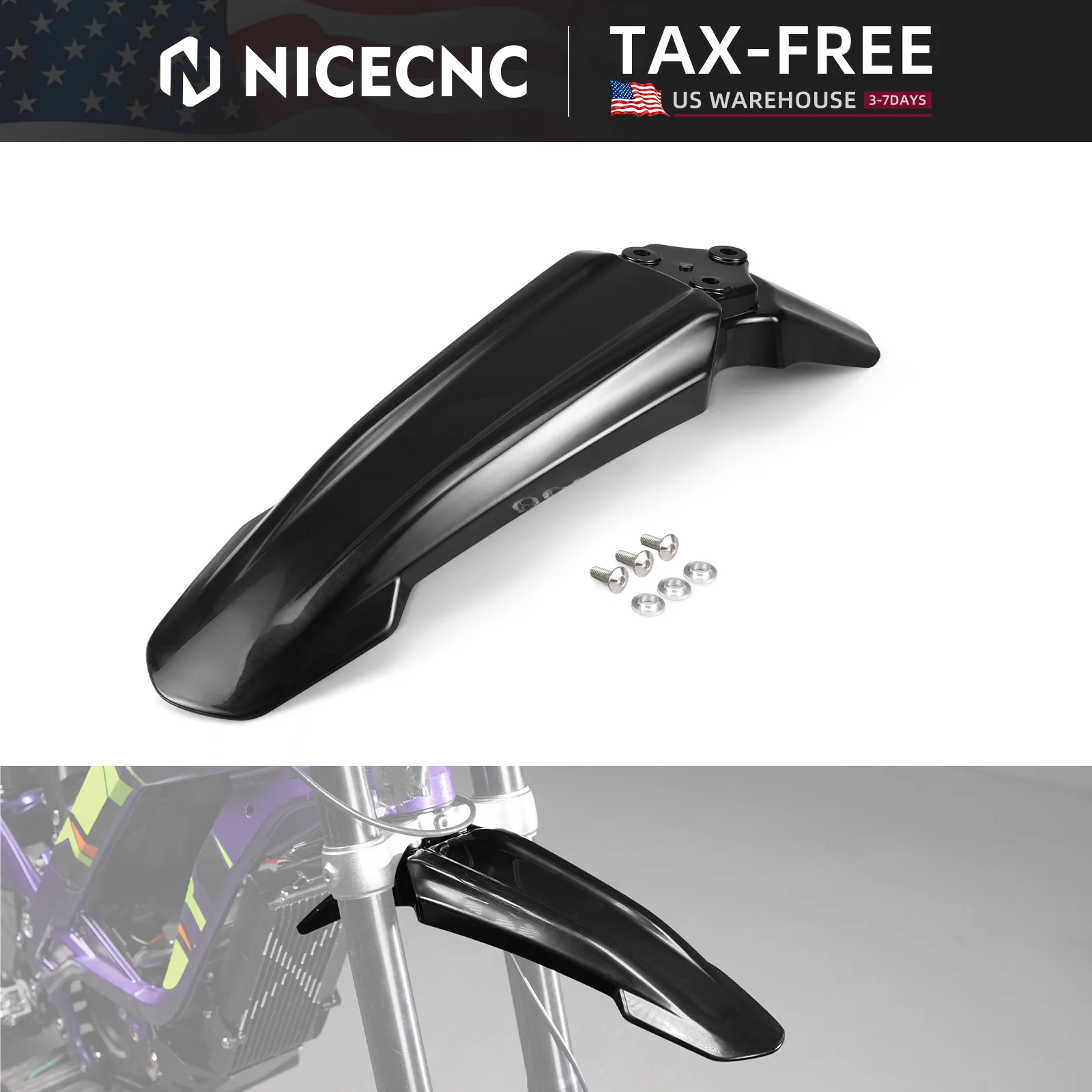 NICECNC لـ Surron Light Bee X Sur-Ron Light Bee S واقي الطين الأمامي لـ Segway X160 X260 ملحقات الدراجة الترابية الكهربائية