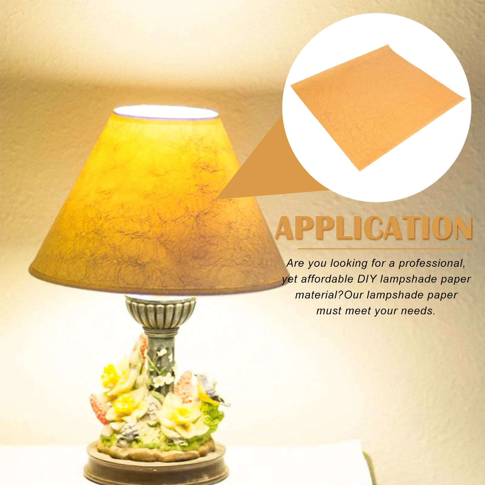 

1 Roll Professional DIY Lampshade Paper Translucent Simulation Parchment Fireproof Light Cover Material for Custom Lampshade