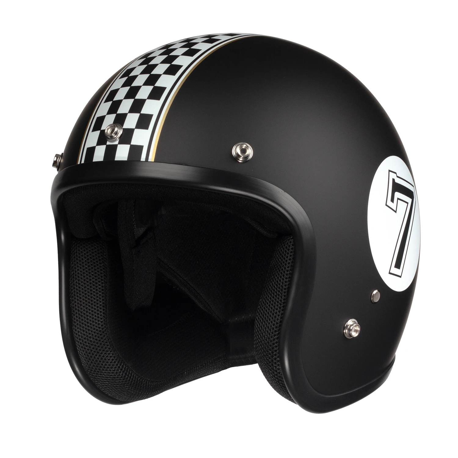 

Classic 3/4 Open-Face Helmet for Motorbikes & Scooters | DOT Certified Vintage Style | Lightweight Retro Design for Riders