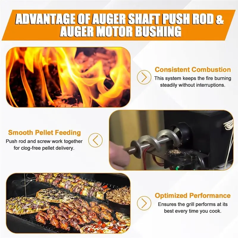 [HOT!A34R】 Auger Shaft Kit Grill Auger Screw Pellet Grill Auger