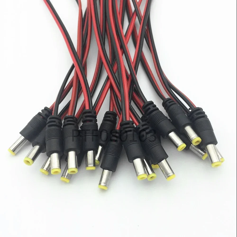 12V DC Connectors Male Female jack cable adapter plug power supply 26cm length 5.5 x 2.1mm for LED Strip Light CCTV Camera