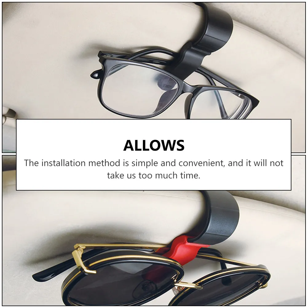 2Pcs Auto Glasses Holder for Car Sun Visor Heavy Duty Slim Profile No Scratch Chuck Secure Setup Car Supplies Driving