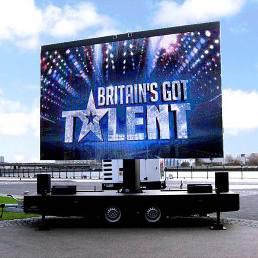Outdoor Mobile Advertising LED Screen Trailer Vehicle Van Mounted P6 P8 P10 LED Display Trailer