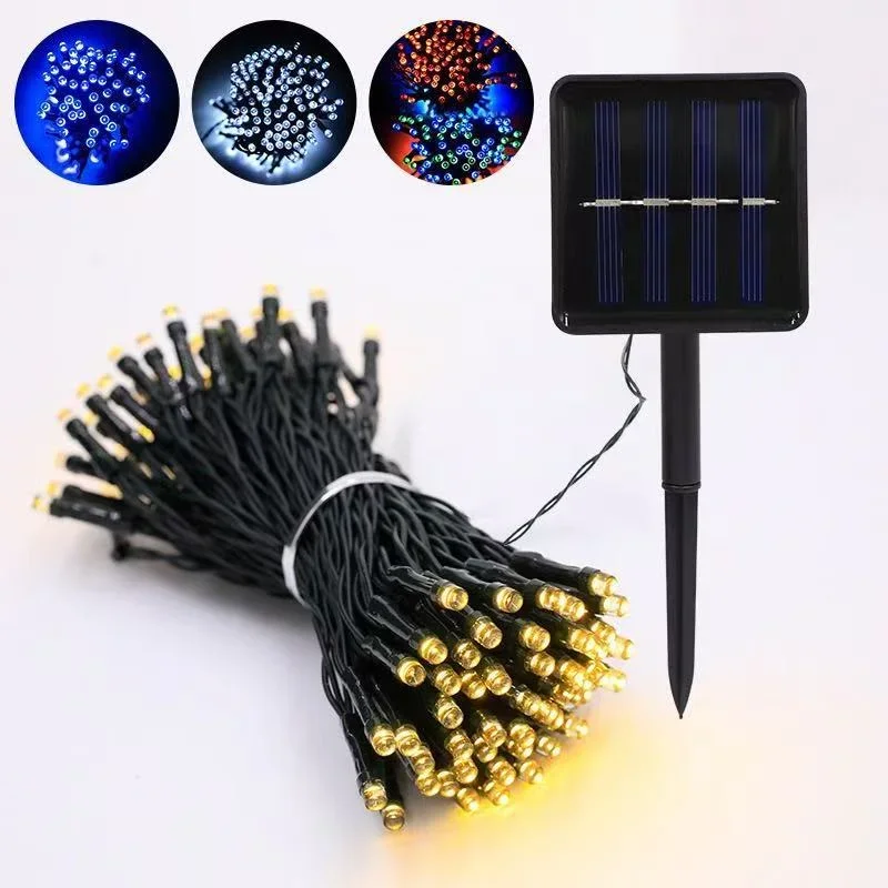 Solar Outdoor String Lights Waterproof, Warm White LED Landscape, for Garden Lawn Yard Pathway Holiday Party Christmas Decor