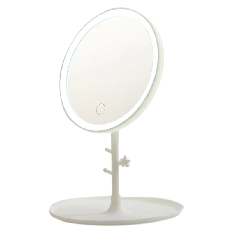 USB Charging Led Makeup Mirror Desk Lamp Make-Up Mirror Desk Make-Up Mirror Girl Portable Makeup Mirror