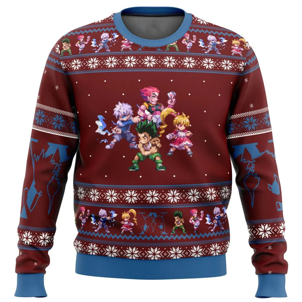 Hisoka Hunter X Hunter-Pull de Noël Dessin Animé pour Homme et Femme, Sweat à Capuche pour Couple, Top Fashion