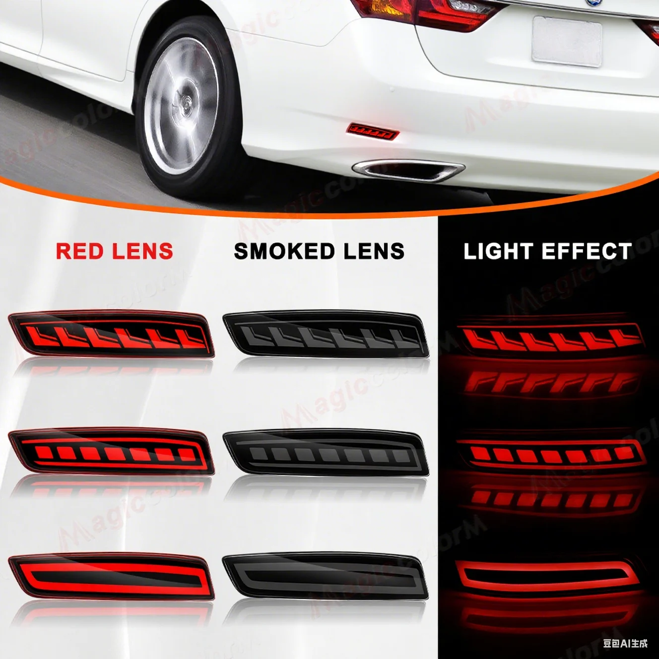 

LED Rear Bumper Light For Toyota Corolla Altis 2014-2018 For Lexus GS250 ES250 GS300 2013-2018 Brake Reflector Turn Signal Lamp