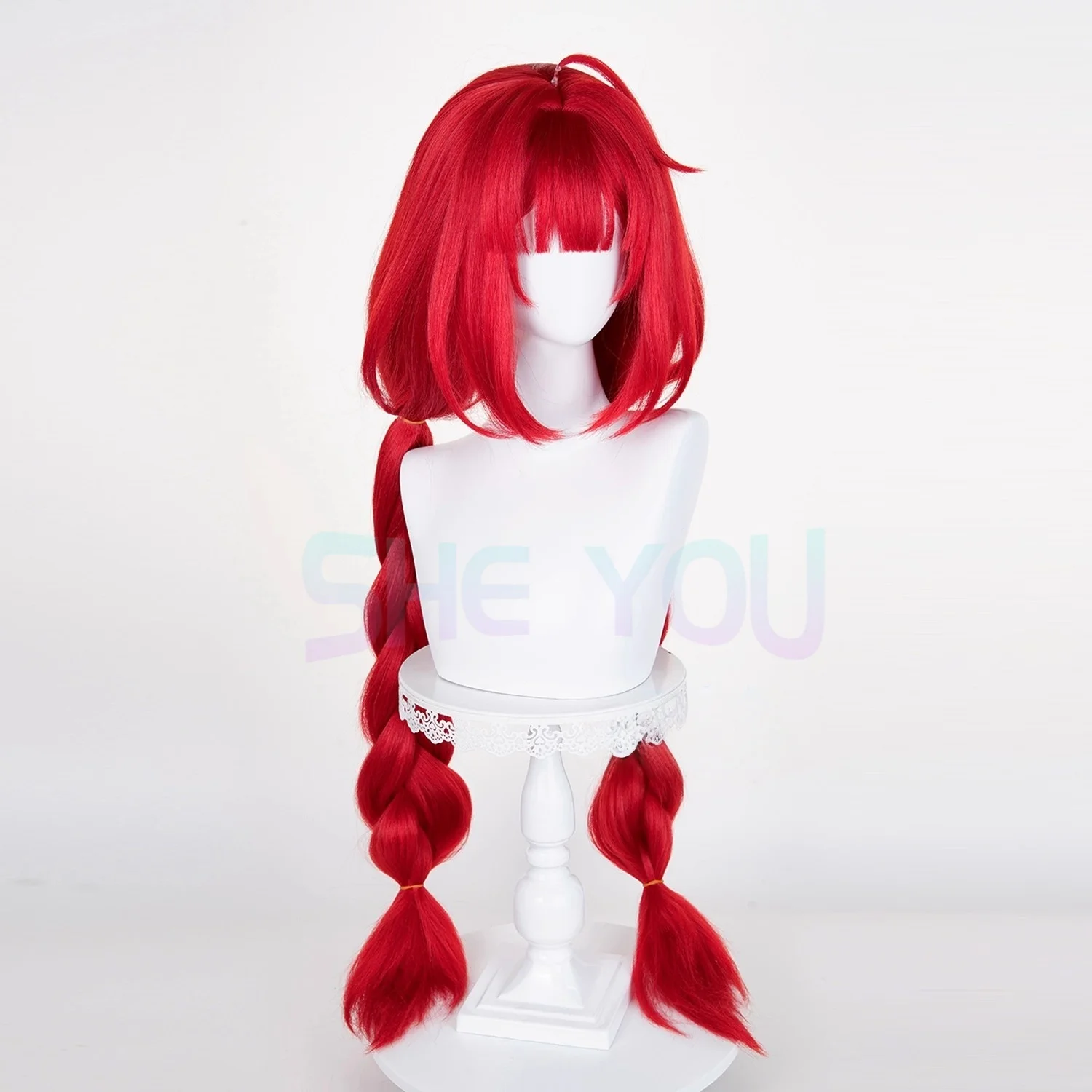 ZZZ Ukinami Yuzuha คอสเพลย์วิกผมยาว 100 ซม.วิกผมสีแดงคอสเพลย์อะนิเมะวิกผมสังเคราะห์ทนความร้อนสําหรับเครื่องแต่งกายฮาโลวีน