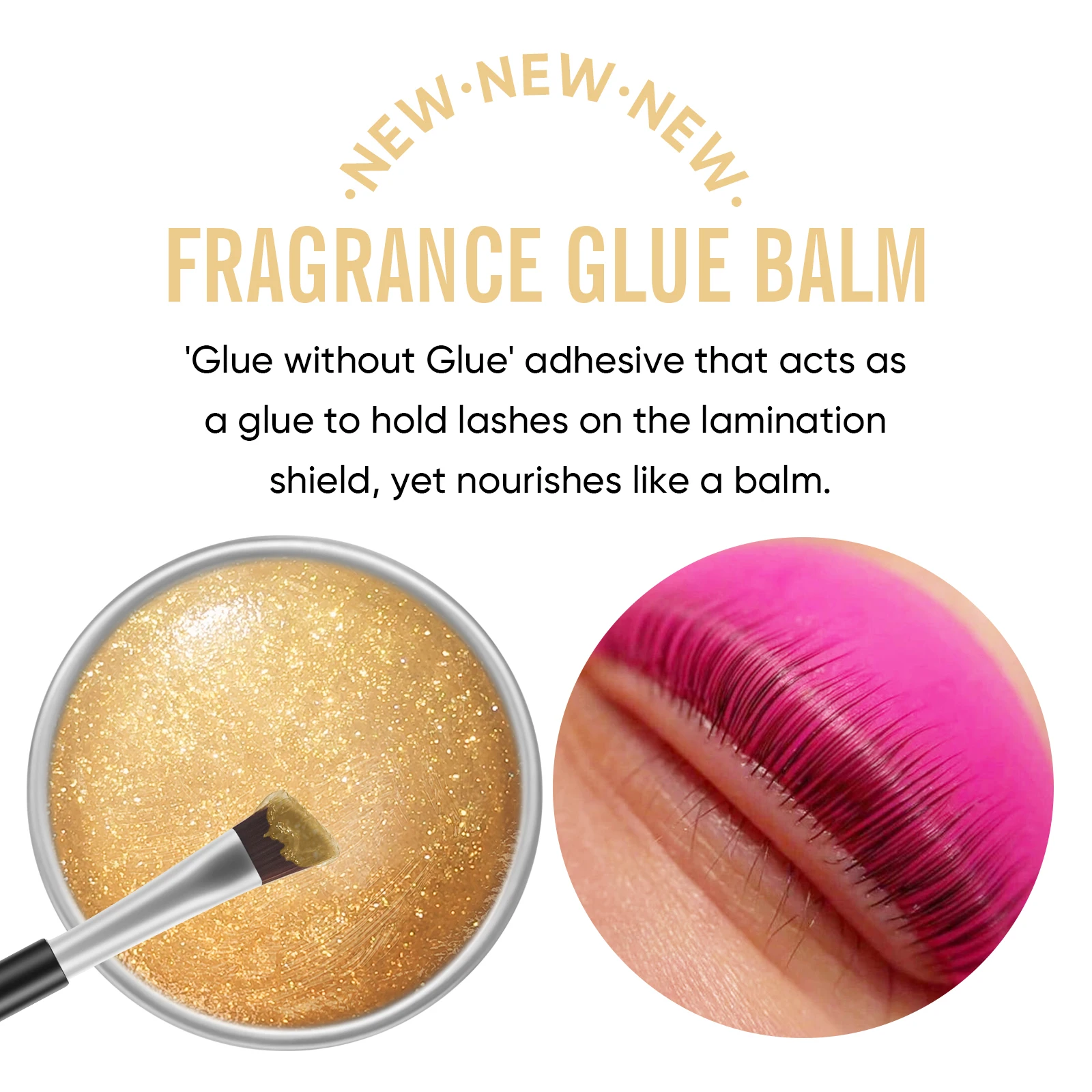 Lomansa 10g 솔리드 속눈썹 리프트 접착제 고정 접착제 비 자극 향기로운 눈썹 솔리드 접착제 리프팅 속눈썹 밤 다림질 도구