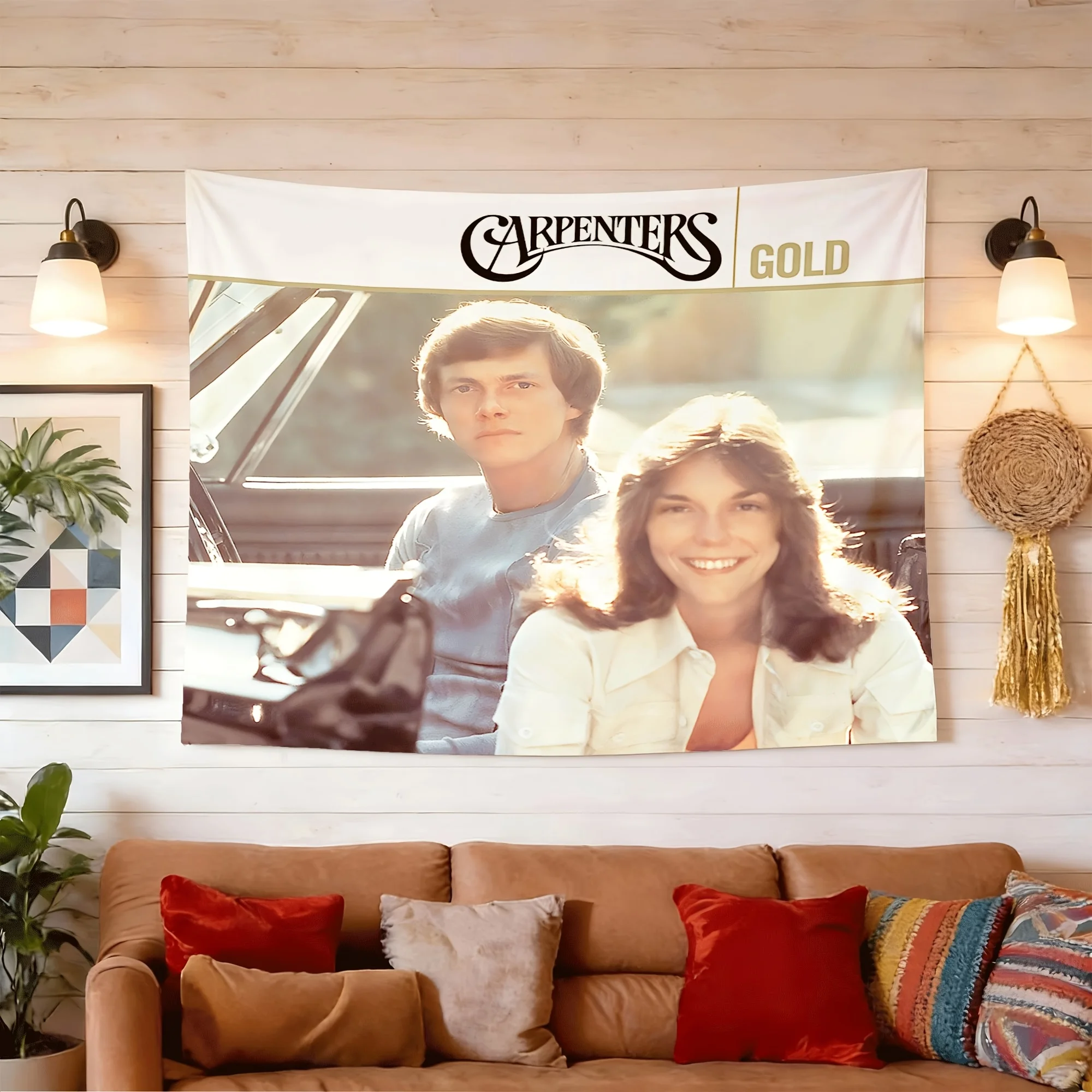 A Carpenters-inspired Peach Skin Wall Tapestry, Suitable for All Kinds of Holidays. The Perfect Tapestry Gift for Living Rooms, Bedrooms
