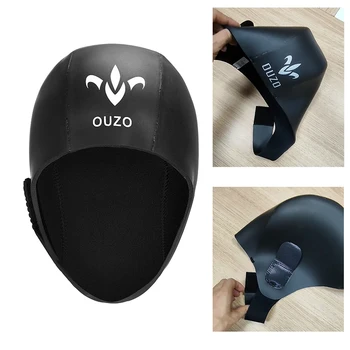 Capucha de buceo, gorro de surf de buceo estirable de neopreno de 3 mm con correa para la barbilla, traje de neopreno térmico