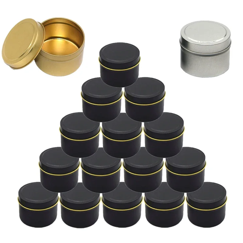 

20/50PCS Empty Tinplate Box Round Storage Candle Jars Making kit Containers for Essential Oil Soy DIY Candle Making