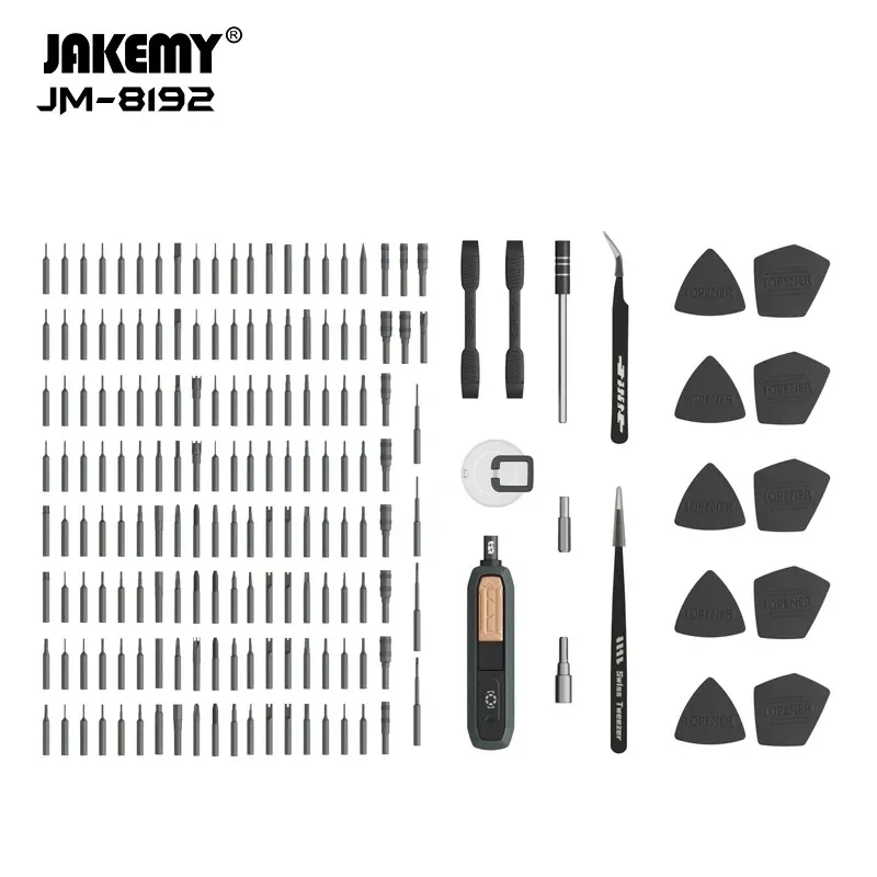 JAKEMY JM-8192 180 in 1 Precision Screwdriver Tool Set Magnetic CR-V Bit iPhone PC Game Console Watch Glasses Repair Hand Tools