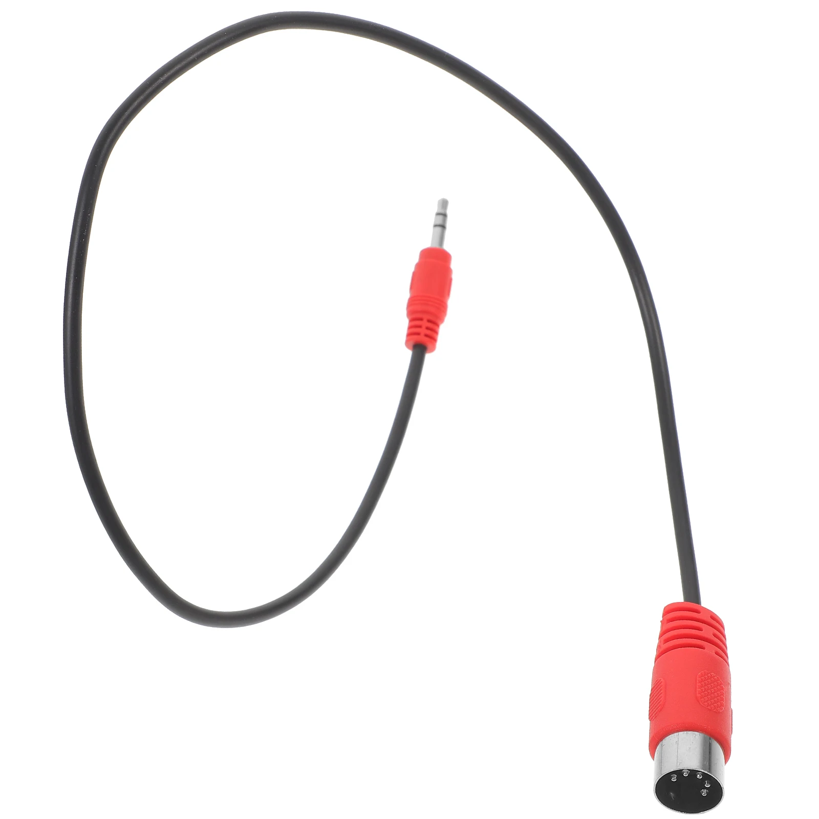 

3.5mm Audio 90 Degree 5 Audio Jack Adapter Pin DIN Connector for Computer MIDI System Cable 5 Pin Rubber Copper