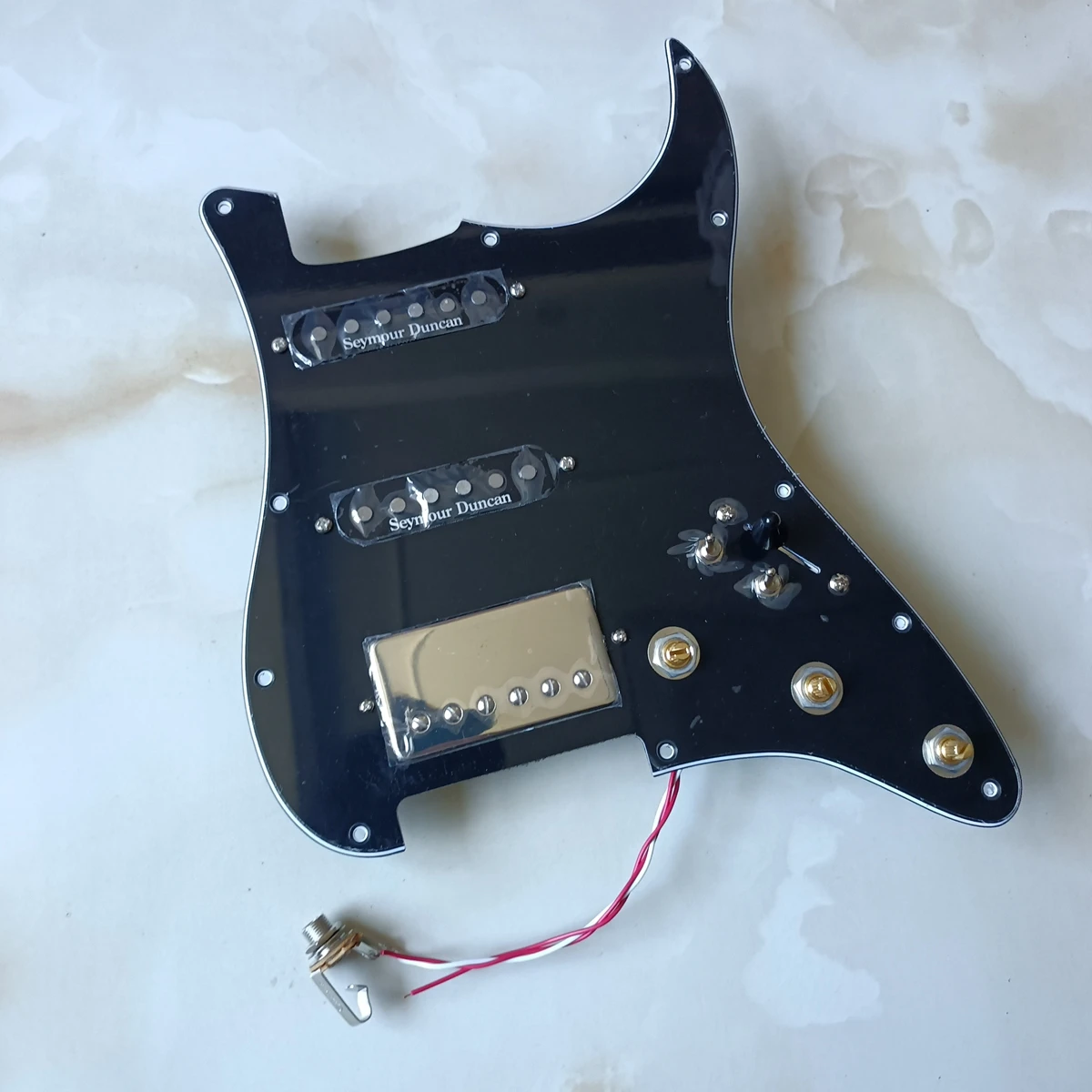 

Upgrade SSH Prewired Pickguard Set Multifunction Switch Black SSL1 SH4 Alnico Pickups 7way switch Guitar Parts