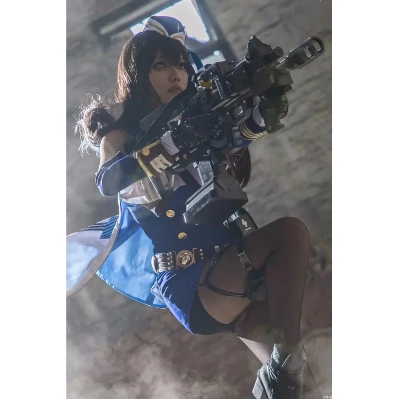 

az15Game NIKKE：The Goddess of Victory Cosplay Marian Navy Uniform Anime Women Halloween Costume Dresses Hats Gloves Bag Accessor