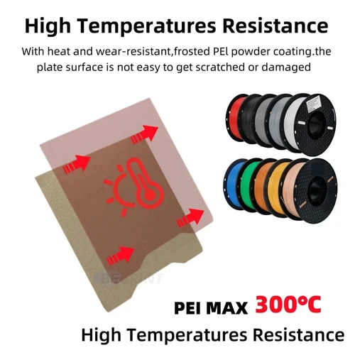 Imagen 2 del producto Placa de Construcción de Doble Cara para Creality K2/K2 Pro, Placa Fría PEI PEO PET PEY, Lámina de Acero con Resorte para Impresora 3D K2/K2 Pro