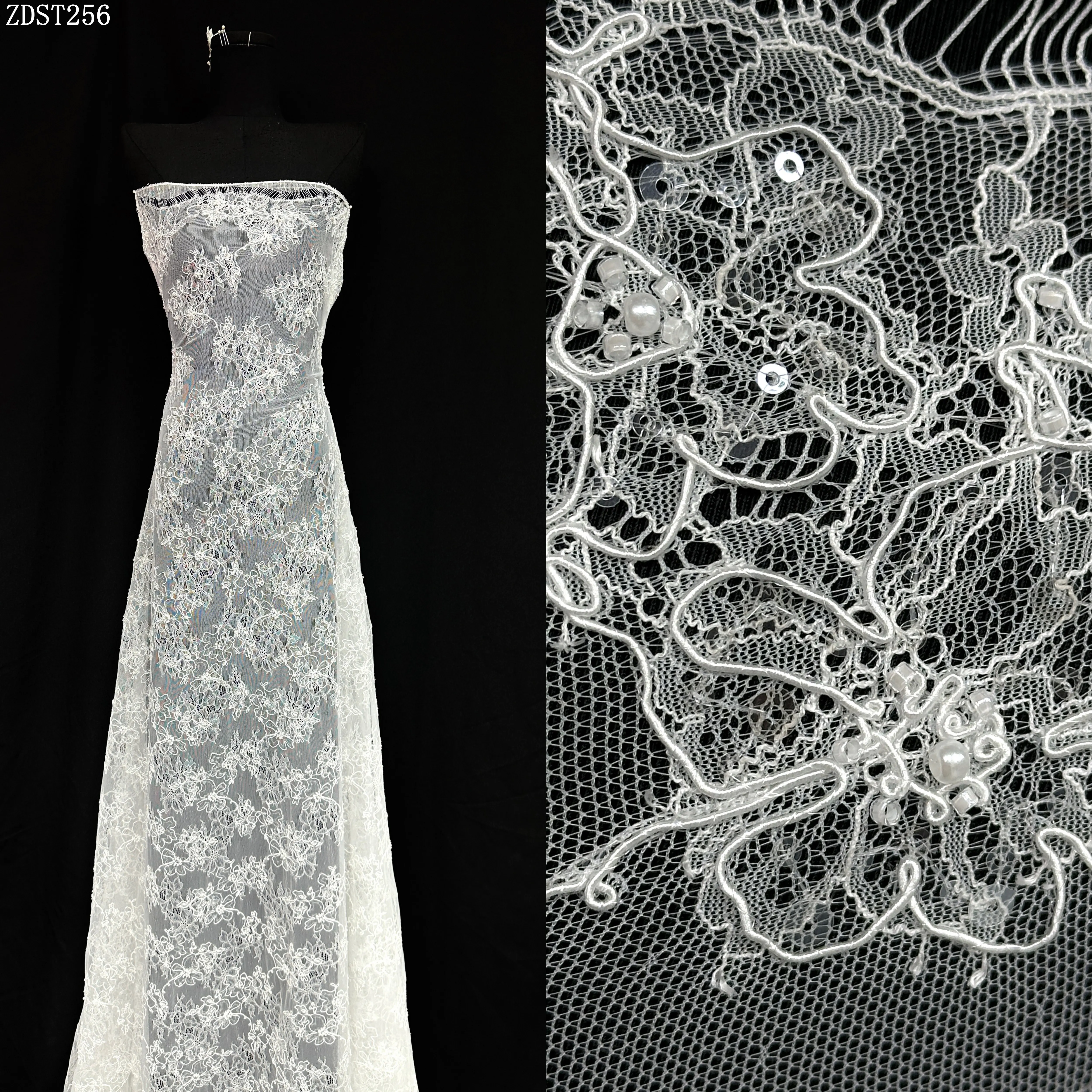 

Роскошная высококачественная вышитая кружевная тюлевая ткань 2025 года, свадебное кружево 3,3 ярда в нигерийском стиле для шитья