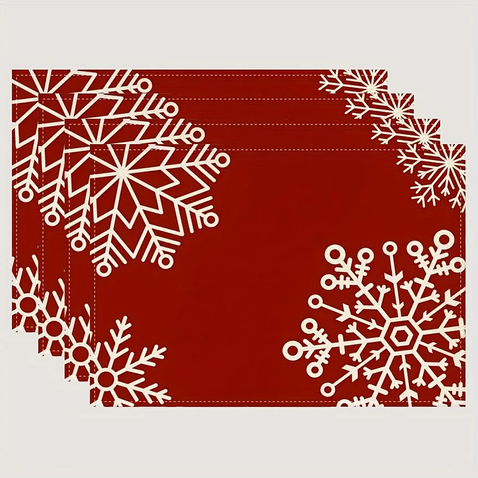 Minimal Xmas Tree Printed Placemats Table Decor Kitchen Dining Room Christmas Gathering Indoor Holiday Dinners Table Gift