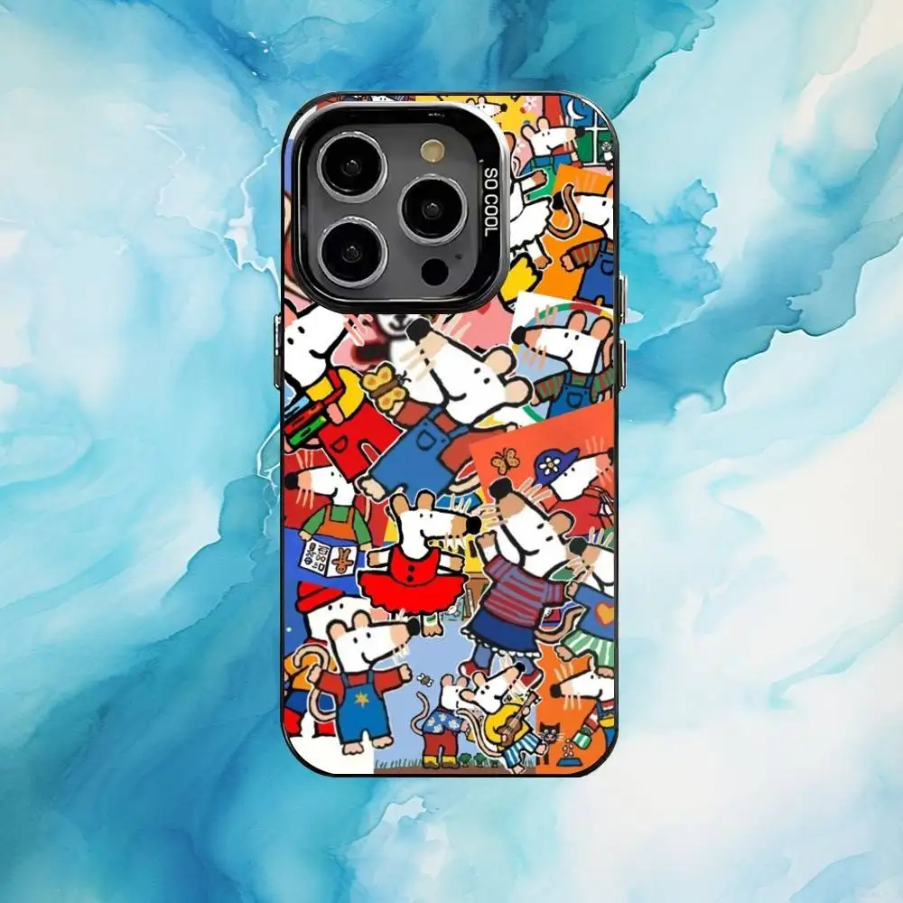 Mouse Playful Universe Phone Case For iPhone17,16,15,14,13,12,11 Plus,Pro Max Black Candy silver phone case