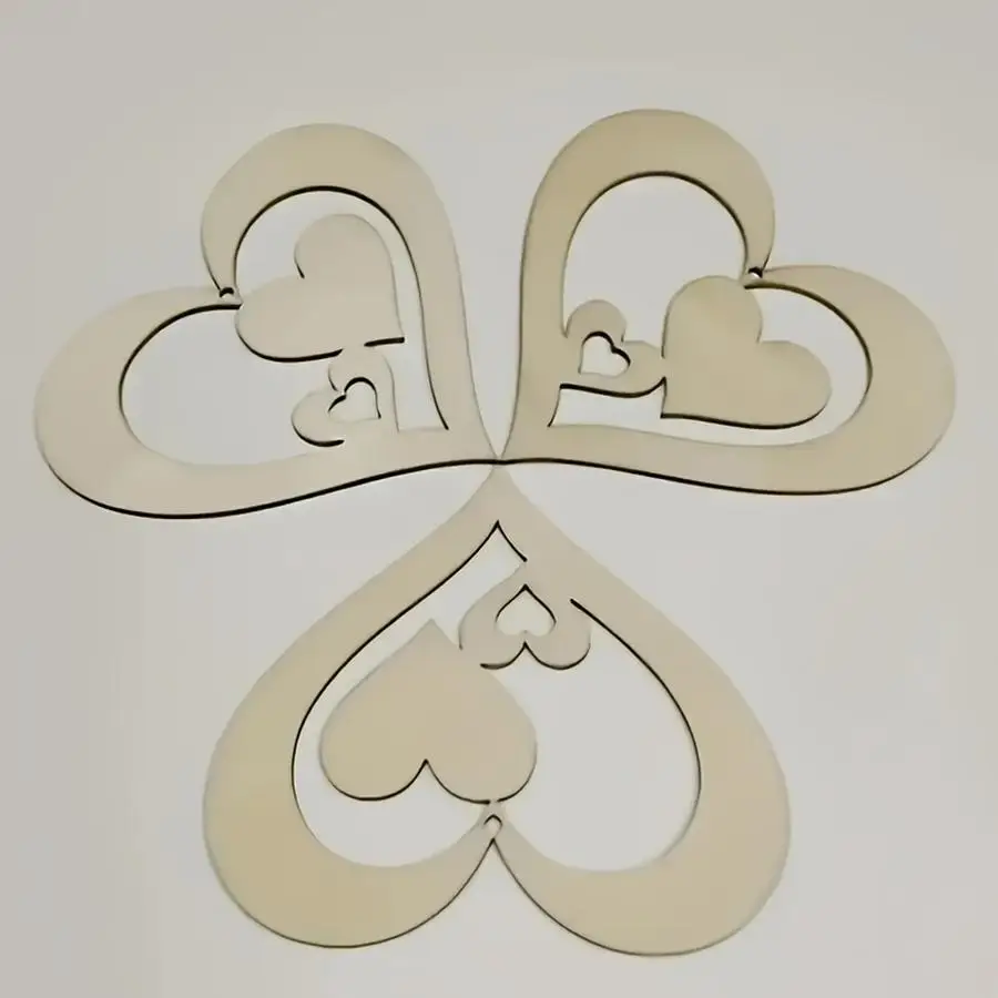 1/5/10/20/50/100pcs Ten Heart-Shaped Wooden Crafts—Versatile Hanging Decorations Perfect for Weddings, Birthdays, and Festive Oc