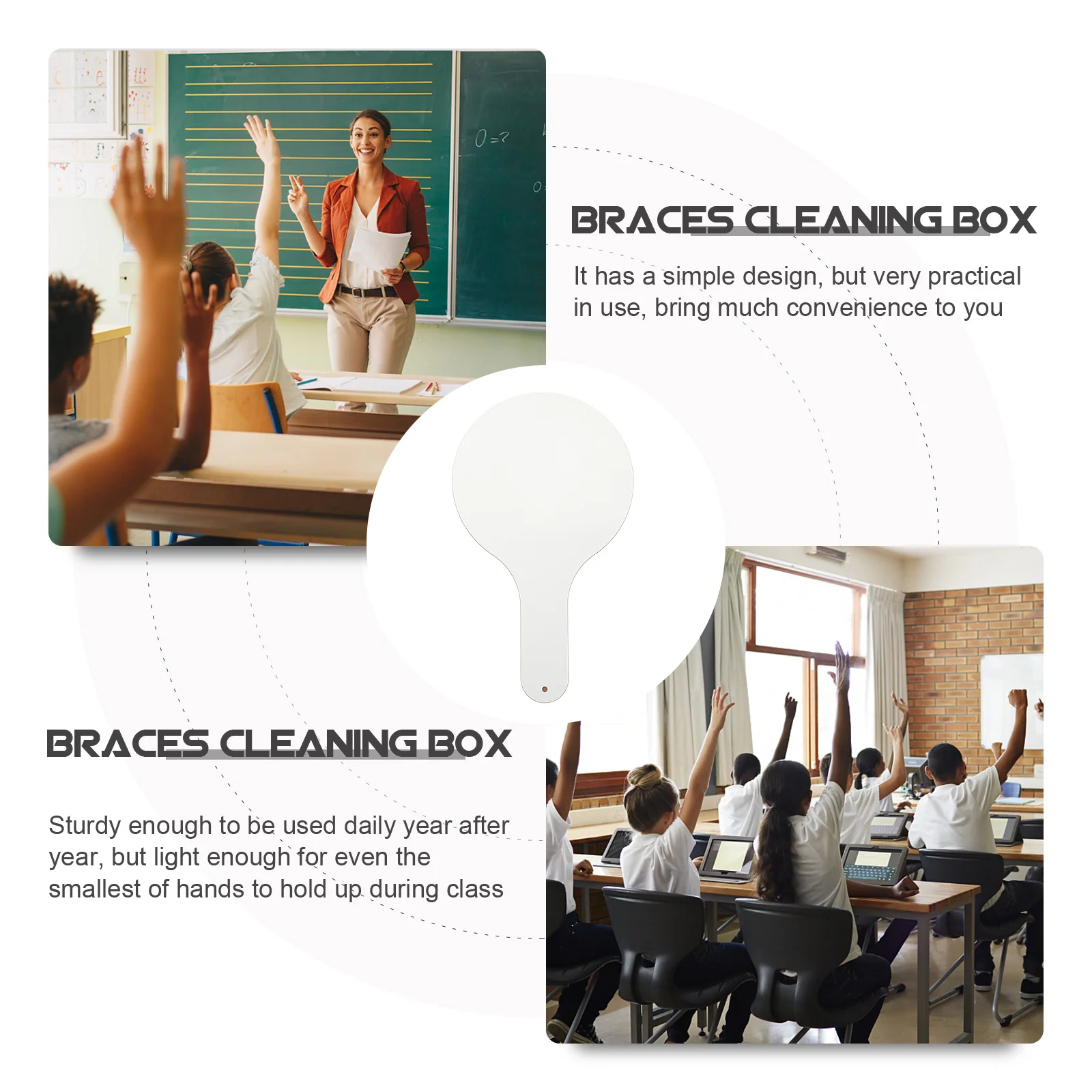 4Pcs Whiteboard Thick Wooden Dry Erase Paddle Reusable Handheld Student Answer Paddle School Use Handheld Whiteboard