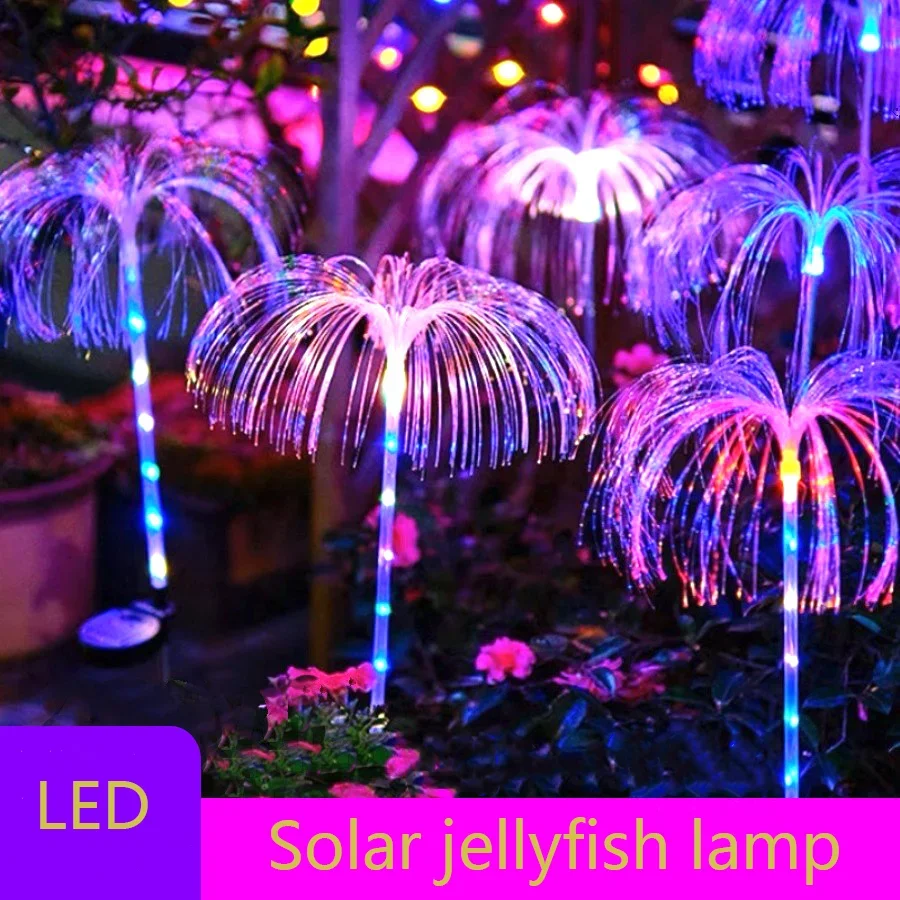 

Led solar jellyfish outdoor garden lights waterproof Christmas ornaments backyard balcony lawn decoration