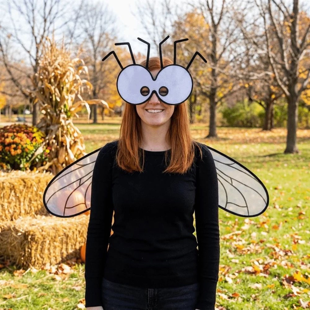 Creative Bugs Fly Wings Sparkle Insect Kids Party Wings Elastic Straps Handmade Craft Cosplay Fly Wings Children