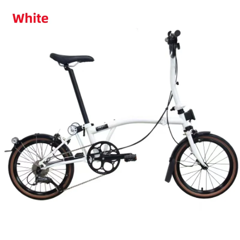 Tri-folding 9-Speed Folding Bicycle, 16 Inch