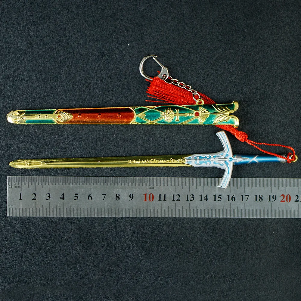 22cm nova espada em pedra jogo figura adereços periféricos modelo de metal artesanato decoração de mesa ornamentos presente de aniversário brinquedos