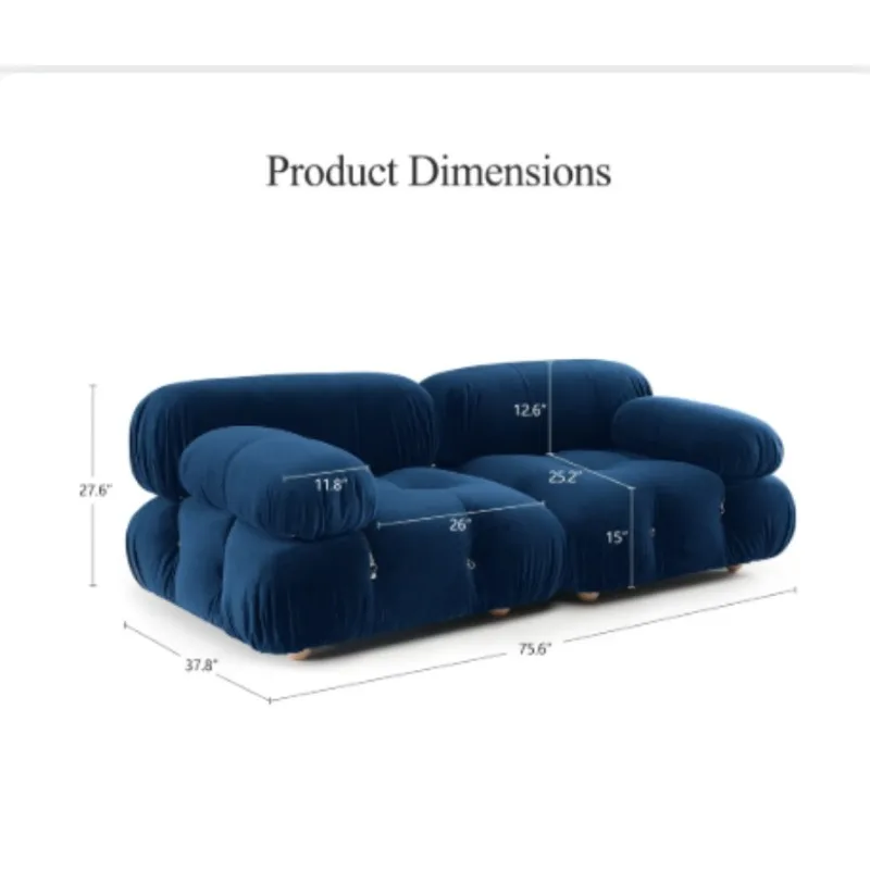 

Cloud Combination Sofa Cream Style Tofu Block Model Soft Comfortable Living Room Furniture