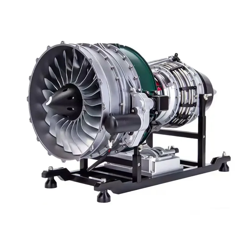 TECHING Turbofan Twin Shaft Engine Metal Aircraft Jet Engine Kit Turbine Engine Assembly Model 1000+ Parts Toys Gift DM119