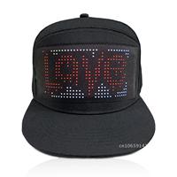 Led Baseball Cap Bluetooth App Control Usb Rechargeable Scrolling Display Glowing Hip Hop Message Hat Hat Board Atmosphere