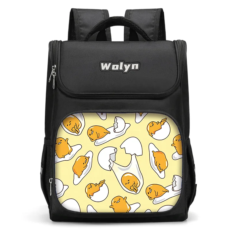 Sanrio Gudetama Lazy Egg Large Child Backpack Boy Girls School Bag For Men Women Traveling Backpack Durable and Multi Compartmen