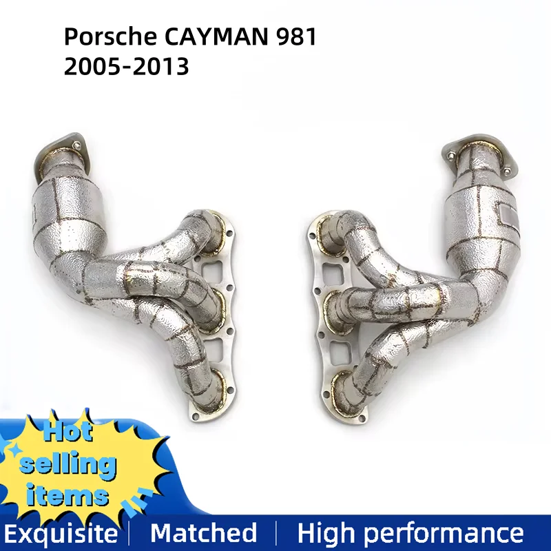 Stainless steel exhaust manifold suitable for Porsche CAYMAN 981 2005-2013 exhaust system drain pipe