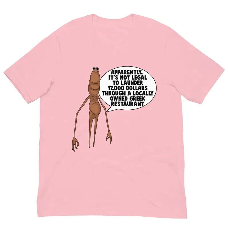 ماركوس الدودة المملوكة على محلي مطعم يوناني مضحك ميمي Tiktok الفيروسية VR للجنسين تي شيرت تنفس وناعمة ملابس للرجال