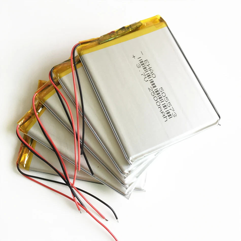 5 PCS 3.7V 2500mAh Lithium Polymer Lipo Battery Rechargeable Cells For Power Bank E-books Speaker 505573 5*55*73mm