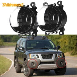 2 Pieces LED Lens Fog Light Assembly For Nissan Xterra N50 2005-2019 30W H11 3000LM Upgrade Car Front Fog Lamp 12V