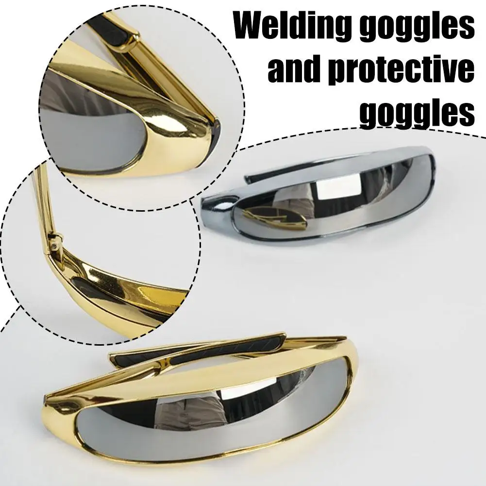 Protective One-Piece Mirror Welding Goggles Portable Anti-Glare Protective Glasses UV Protective Goggles For Welders Q0K7