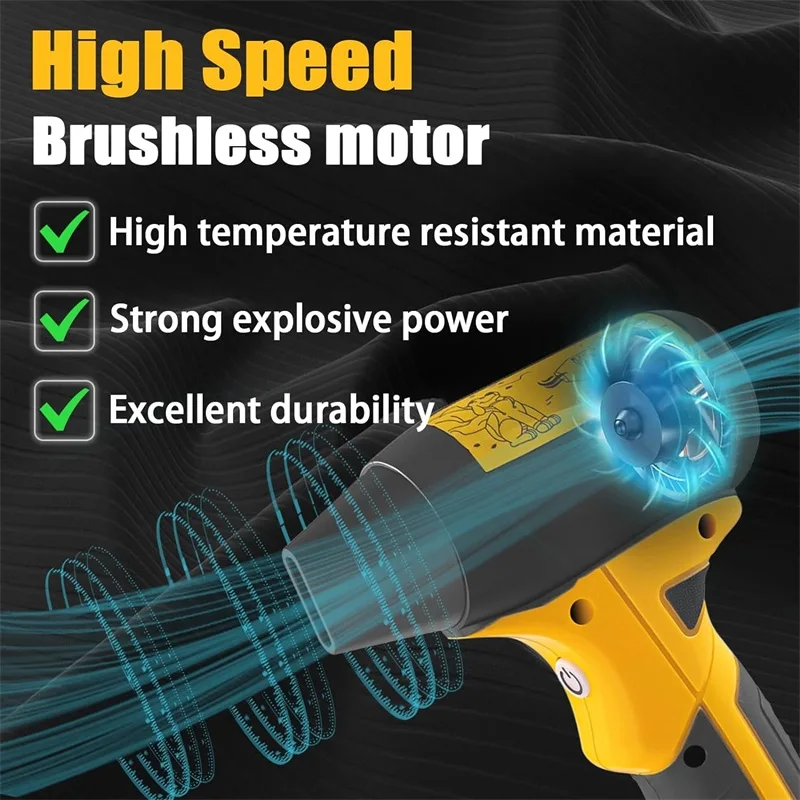 Mini Jet Blower Portable Violent Turbo Fan For Makita/Dewalt/Milwaukee/Bosch 18V Li-ion Battery 4-Speed Cordless Handheld Fan