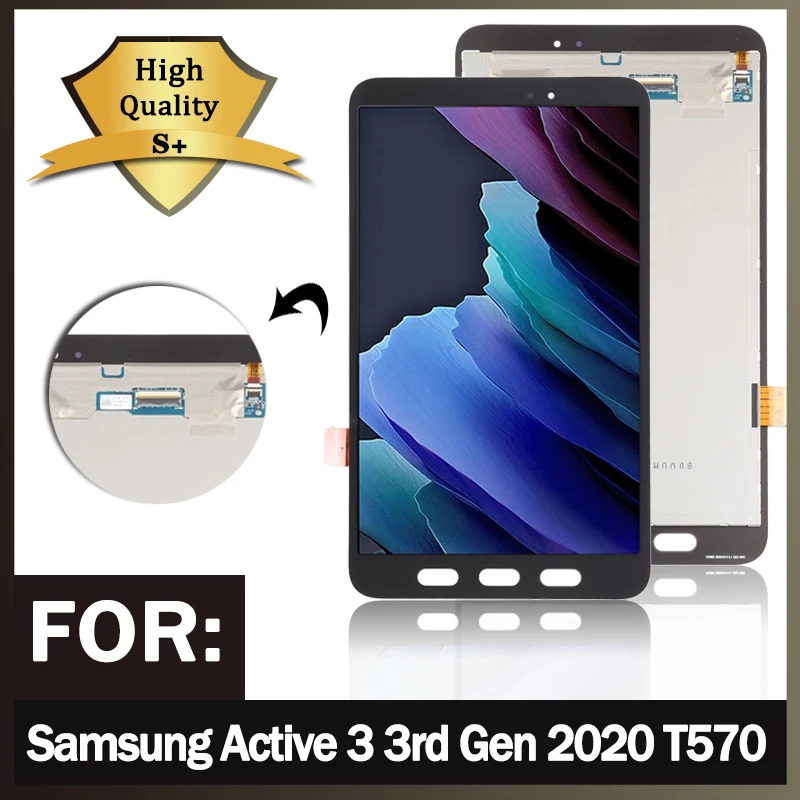 

ЖК-дисплей 8,0 дюйма T570 для Samsung Tab Active 3 3rd Gen 2020, T570, T575, ЖК-дисплей, сенсорный экран, дигитайзер в сборе